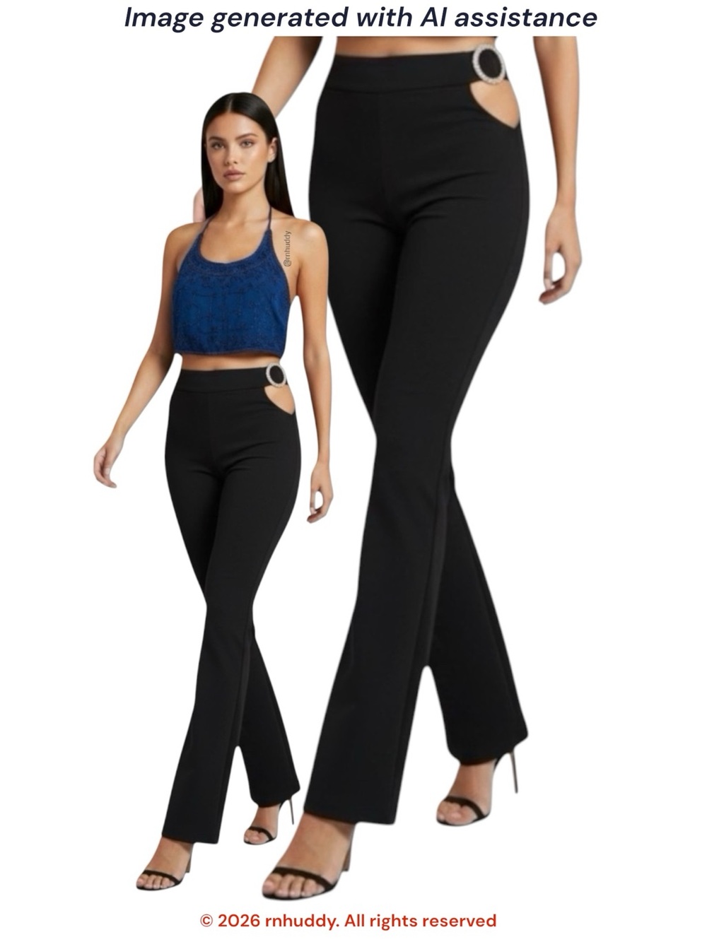 Superdown XS black Yasmin flare pant